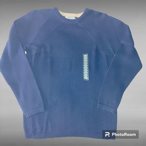 Oscar De La Renta Men's V-Neck Dad Sweater Size Large Long Sleeve Navy NEW